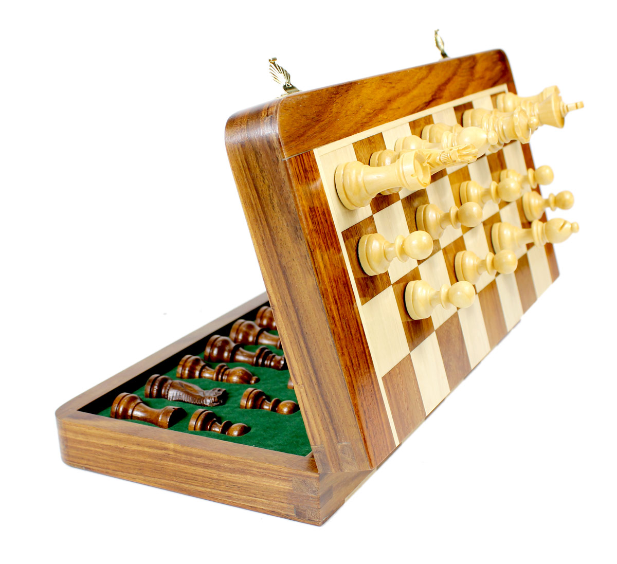 Each Chess piece is fitted with a powerful magnet at the bottom.